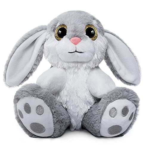 Nleio Easter Bunny Rabbit Stuffed Animal, 8.5" Bunny Plush with Floppy Ears, Huggable & Washable, Baby Stuffed Animals Plush Toy for Girls Boys Kids Friends Easter Birthday Gifts (Gray) - Image 1