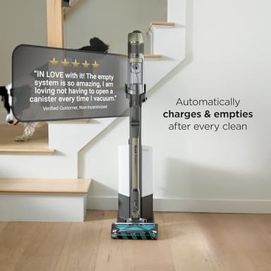 Shark PowerDetect Pet Plus Clean & Empty Cordless Stick Vacuum & Auto-Empty System, Powerful Suction, HEPA Filtration, Carpet & Hard Floor, Portable, Stick Vacuum for Pet Hair, Dark Gray, IP3253 - Image 2