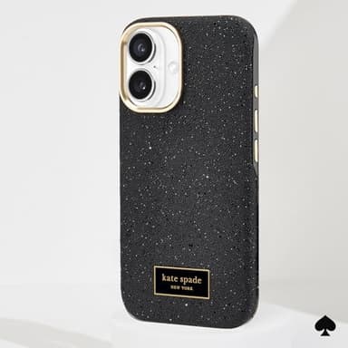 kate spade new york iPhone 16 Case - Compatible with MagSafe - Designer Phone Case - Crystal Pave Nightfall - Image 7