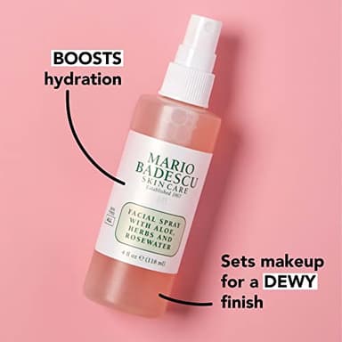 Mario Badescu Facial Spray with Aloe, Herbs and Rose Water for All Skin Types, Face Mist that Hydrates, Rejuvenates & Clarifies, 4 FL OZ & 2 FL OZ Combo - Image 3