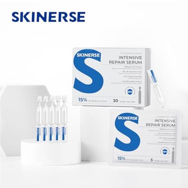 SKINERSE Intensive Repair Serum, 15%Hyaluronic Acid for Sensitive Skin Anti Aging Ultra Hydrating Serum for Face Calming Barrier Repair Redness Relief with Ceramides Centella 30Vials Daily Travel Care - Image 12