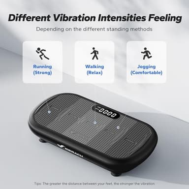 MERACH Vibration Plate Exercise Machine, Vibration Plate 440 Lbs Capacity, Bluetooth and Silicone Pedal, Stimulate Deep Fat, Vibration Plate for Lymphatic Drainage, Vibrating for Weight Loss(Black) - Image 4