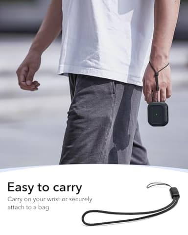 ESR for AirPods Pro 2 Case, Compatible with Airpods Pro Case 2nd / 1st Generation (2023/2022/2019), Compatible with MagSafe, Full Drop Protection Cover with Lanyard, Black - Image 8