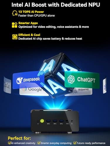 GMKtec EVO-T1 Mini PC AI Ultra 9 285H (up to 5.4GHz) 64GB DDR5 (32GB*2) 2TB PCIe 4.0 SSD Gaming Mini Computer, 3X M.2 Expansion Slots, Oculink, Quad Screen 8K Display - Image 5