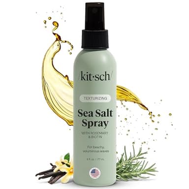 Kitsch Sea Salt Spray for Men and Women | Hair Spray with Rosemary, Biotin, Magnesium – Hair Texturizer for Natural Curls and Beach Waves, 177 mL - Image 1