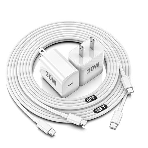 iPhone 16 15 Charger Fast Charging,30W USBC Charger Block with 6&10FT Long USB C Charging Cable Cord Compatible with iPhone 16/16 Pro Max/16E/15/15 Pro Max/iPad Pro,Samsung Galaxy S24 Ultra - Image 1
