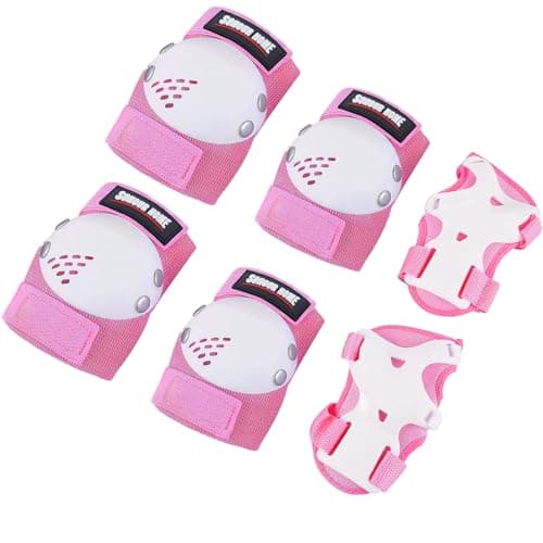 Youth/Kids Knee Pads Elbow Pads Wrist Guards Protective Gear Set for 3-15 Years Child Roller Skates, Skateboard, Cycling, Inline Skating, BMX Bike, Balance Bike, Scooter Riding and Other Outdoor Sports - Image 1