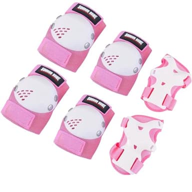 Youth/Kids Knee Pads Elbow Pads Wrist Guards Protective Gear Set for 3-15 Years Child Roller Skates, Skateboard, Cycling, Inline Skating, BMX Bike, Balance Bike, Scooter Riding and Other Outdoor Sports - Image 1