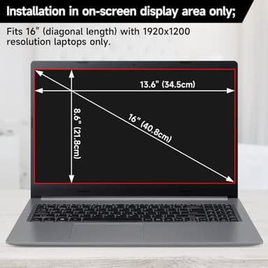 16 Inch 16:10 Laptop Privacy Screen Filter, Anti Blue Light Glare & Anti Scratch Computer Privacy Shield for 16" with 1920x1200 Aspect Ratio Laptop - Image 6