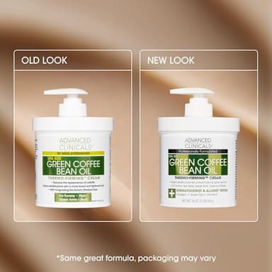 Advanced Clinicals Green Coffee Bean Thermo - Firming Body Lotion | Caffeine Infused Collagen Cream Moisturizer & Body Cream For Women, Stomach, Legs, & To Improve Look Of Textured Crepey Skin, 16 Oz - Image 9