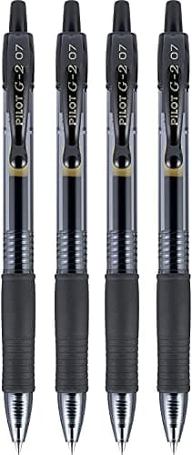 Pilot G2 Premium Gel Roller Pens 0.7, Fine Point Smooth Writing Pens Black, Pack of 4 - Image 5