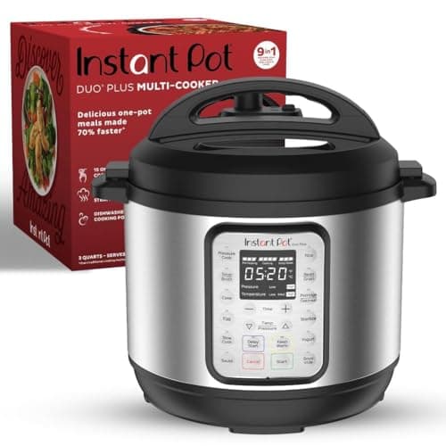 Instant Pot Duo Plus 9-in-1 Multicooker, Pressure Cooker, Slow Cook, Rice Maker, Steamer, Sauté, Yogurt, Warmer & Sterilizer, Includes App With Over 800 Recipes, Stainless Steel, 6 Quarts - Image 1