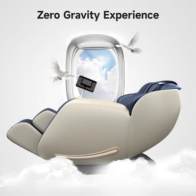 Real Relax 2025 Massage Chair Full Body, Zero Gravity SL-Track Shiatsu Massage Recliner with Heat, APP Control, Child Lock, Body Scan Bluetooth, Foot Roller, Favor 06, Blue - Image 5