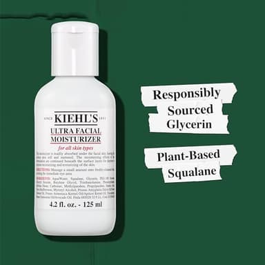 Kiehl's Ultra Facial Moisturizer, for Easy Daily Hydration, Infused with Squalane and Glycerin, Replenishes Moisture Barrier and Softens Skin, Suitable for All Skin Types, Fragrance-Free - 8.4 fl oz - Image 7