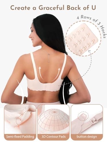 MomWills Nursing Bras for Breastfeeding, Seamless Ultra Comfort Maternity Bra, Natural Shape Pregnancy Bras for Women - Image 5