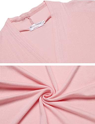 Newchoice Womens Dressy Casual Long Sleeve Open Front Cardigan Sweaters Soft Drape Summer Lightweight Cardigan (Light Pink, M) - Image 7
