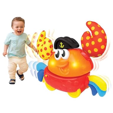 winfun: Shakin 'N Wobble Crab - Lights & Sounds Motion Toy, Button Activated Sideways Crab Walk, Flashing Lights, Sensory Toy, Baby Toddler Ages 9mo+ - Image 4