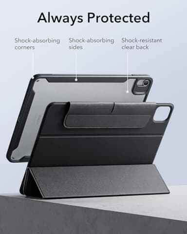 ESR for iPad Air 11 Inch Case M3/M2 (2025/2024), iPad Air 5th/4th Gen Case (2022/2020) 10.9 Inch with Pencil Holder, Removable Magnetic Cover, Vertical Stand, Rebound 360 Series, Black - Image 7