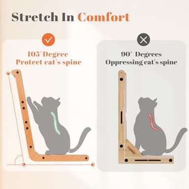 CHEERHOME PETS L Shaped Cat Scratcher 12.6"x23.6" Vertical Cat Scratching Board for Indoor Cats (Large) - Image 3