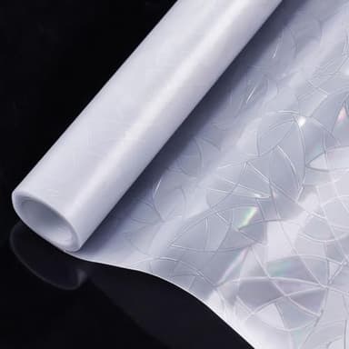 rabbitgoo Window Privacy Film Rainbow Film Decorative Window Sticker, 3D Static Stained Glass Cling Tint for Home Heat Control Non-Adhesive, 11.8 x 78.7 inches - Image 9