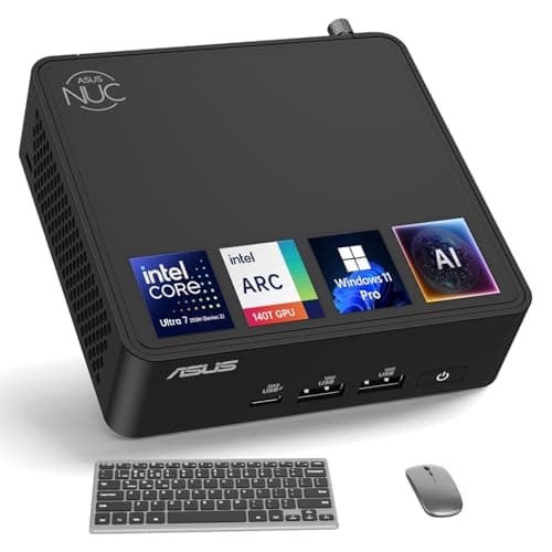 ASUS NUC 15 Pro Small Desktop Computer, Intel Series 2 Core Ultra 7 255H, 64GB DDR5 RAM, 2TB PCIe SSD, Intel Arc 140T GPU, 8K Display, Win 11 Pro, Thunderbolt 4, WiFi 7, for Research Lab & AI Training - Image 1