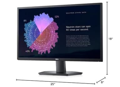 Dell SE27 Series Monitor - 27 inch IPS LED FHD (1920 x 1080)- AMD FreeSync - VESA, 16:9-75Hz Monitor, 4ms Grey-to-Grey Response Time, Low Blue Light, Anti-Glare, HDMI & VGA Ports, Black - Image 7