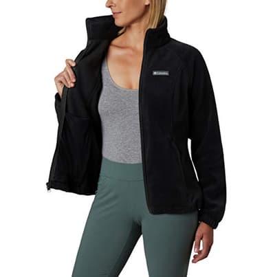 Columbia Womens Benton Springs Full Zip Fleece Jacket, Black, Medium - Image 4