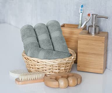 Utopia Towels 8 Piece Premium Towel Set, 2 Bath, 2 Hand, and 4 Wash Cloths, 600 GSM 100% Ring Spun Cotton, Highly Absorbent Towels for Bathroom, Gym, Hotel, and Spa, Cool Grey - Image 7