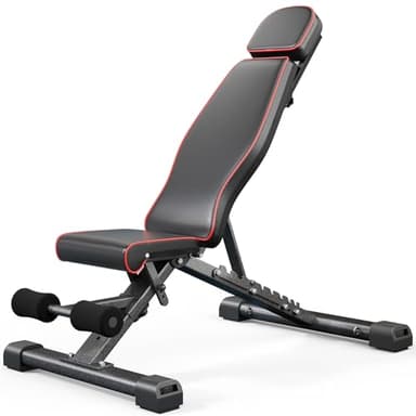 YOLEO 880LB Adjustable Weight Bench for Bench Press, MAX Foldable Weight Bench with Bench Press Stand/Extended Head for Home Gym/Full Body Workout 90 Degree Workout Bench User 6'56''(Max Version) - Image 7