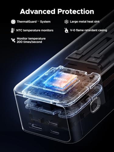 UGREEN Nexode Power Bank 25000mAh 200W Laptop Portable Charger PD 3.1 Fast Charging 90Wh 3-Port Battery Pack with TFT Smart Display for MacBook Pro/Air/ipad/iPhone 17/16/Samsung S24/Dell/HP and More - Image 8