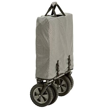 Mac Sports Collapsible Outdoor Utility Wagon with Folding Table and Drink Holders, Gray - Image 4