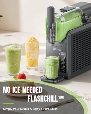 Slushie Machine, No Ice Needed, 68 oz INOVIVA Slushy Machine for Home with Self-Cleaning Function, Professional Frozen Drink Maker, 5 Preset Programs, Frozen Margaritas, Frappés, Milkshake, and More - Image 2