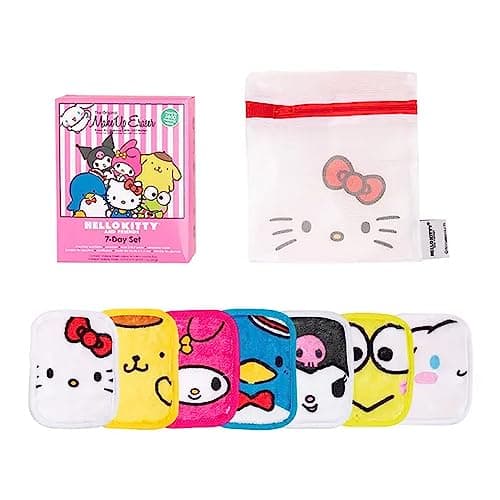 The Original MakeUp Eraser, 7-Day Set, Erase All Makeup With Just Water, Including Waterproof Mascara, Eyeliner, Foundation, Lipstick, Sunscreen, and More! (Hello Kitty and Friends), 7ct. - Image 1