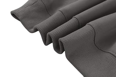 Lauweion Women Solid Basic Fleece Letter Loose Hoodie Sweatshirt Long Sleeve Kangaroo Pocket Drop Shoulder Pullovers Top Dark Grey - Image 7