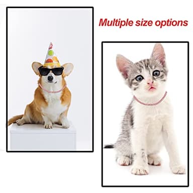 Dog Collar Cuban Diamond Dog Chain 4 mm Width Pet Cuban Chain for for Small Medium Large Dogs - Image 3