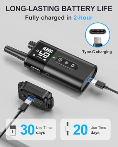 No Shock Dog Training Collar with Remote, Dog Vibration Collar with Controller Beep and Vibrate Only, Safe Lock Waterproof Rechargeable Vibrating Collars for Dogs(10-120 lbs)-No Prongs (Black) - Image 5