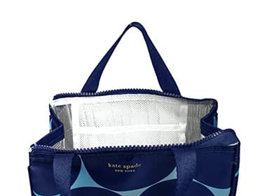 Kate Spade New York, Portable Soft Cooler Lunch Bag with Silver Insulated Interior Lining and Storage Pocket, Joy Dot - Image 2