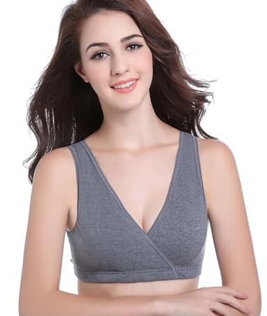 CAKYE Women's Maternity Nursing Bra for Sleep and Breastfeeding 3 Pcs/Pack (Large) - Image 4