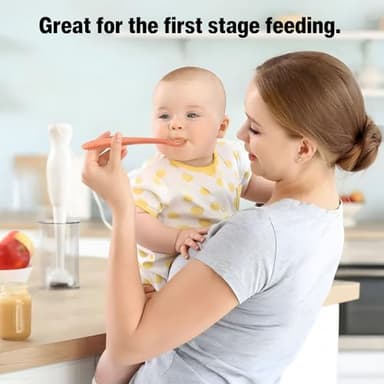 PandaEar 7 Pack Silicone Baby Feeding Spoons, First Stage Training Spoon Infant Utensils Feeding Supplies, BPA Free Gum-Friendly Soft Tip Baby Led Weaning Spoon - Image 3