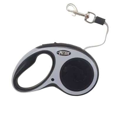 Zkaybb New Retractable Dog Leash (Cord), Ergonomic, Durable and Tangle Free Pet Walking Leash for Dogs Up to 26 lbs, 16 ft(Black) - Image 1