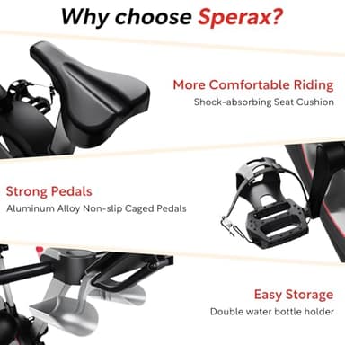 Sperax Exercise Bike,Stationary Bikes for Home with Exclusive App,Magnetic Exercise Bike with Comfortable Seat Cushion, Indoor Stationary Bikes with 300lbs Weight Capacity - Image 8