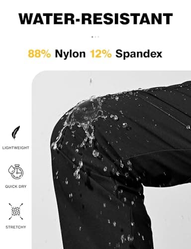 TBMPOY Women's Hiking Cargo Pants Lightweight Water Resistant Quick Dry Fishing Camping Travel Work Pant with 6 Pockets Black S - Image 3