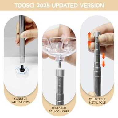 Toosci 2025 Upgraded Balloon Column Stand Kit, 7 Feet Height Adjustable Balloon Tower Pillar with Reusable Metal Telescopic Design for Graduation, Wedding, Baby Shower, Birthday Party Decoration - Image 2