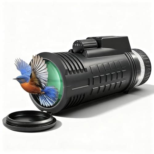BOSTRON 8X42 Monocular Telescope with Rangefinder & Compass, BAK4 Prism FMC Lens, Lightweight & Waterproof Compact Monocular for Adults High Powered for Bird Watching Hunting Sports, Gifts for Men