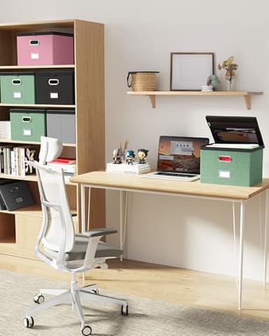 Oterri 1 Pack Large File Organizer Boxes with Lids, File Box with Mesh Pockets, Document Organizer Box for Legal/Letter Size Folders, Zippers Important Document Organizer (Black, Without Folders) - Image 7