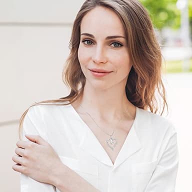 Christmas Jewelry Birthday Gifts for Mom Wife June Birthstone White Pearl Jewelry I Love You Mom Heart Pendant Sterling Silver Necklace Mother - Image 6