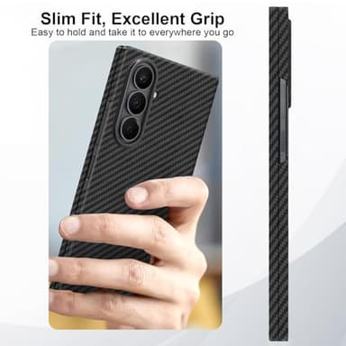Lenpiti Slim 1500D Aramid Fiber Case Compatible with Samsung Galaxy Z Fold 7, Thin Carbon Fiber Cover Compatible with Magsafe (Matte Black)‌ - Image 6