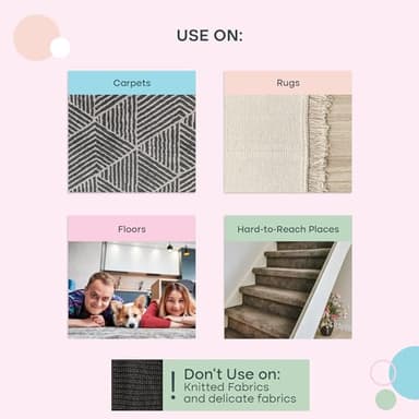 Uproot Cleaner Xtra Pet Hair Removal Tool: Reusable Carpet Rake with Telescopic 60" Handle - As Powerful as Uproot Cleaner Pro Pet Hair Remover, but Made for Carpets, Curtains - Don't Bend Don't Kneel - Image 4