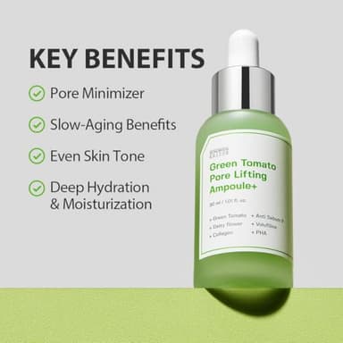 SUNGBOON EDITOR Green Tomato Pore Lifting Ampoule | Pore Minimizer Serum with Niacinamide & Green Tomato Extract | Hydrating & Firming Care for Sensitive Skin | Korean Skincare - Image 5