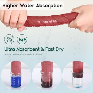 Unnivoll Muslin Baby Washcloths 6 Pack, 100% Cotton Wash Cloths for Babies, Large 12''X12'' Burp Cloths Absorbent and Soft for Newborn Infants Kids Boys Girls - Gradient Pink - Image 6